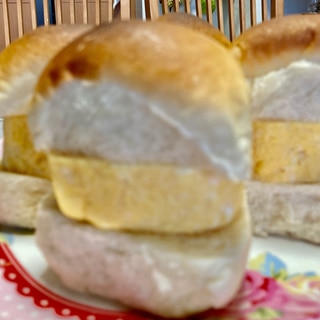自家製ふんわり白パンの☆だし巻き卵サンド